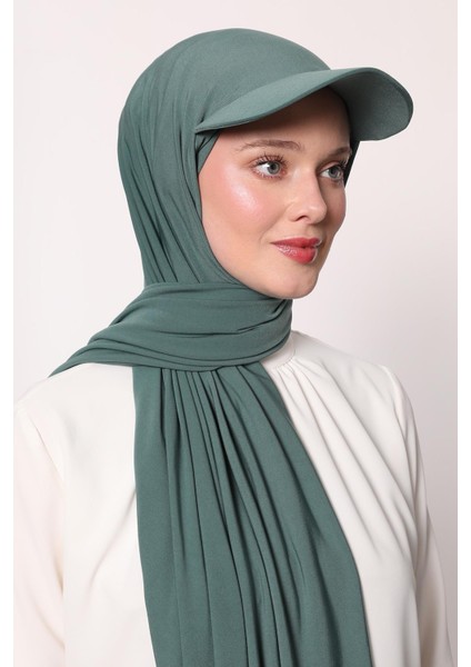 Yeşil Pratik Şapkalı Şal modelleri