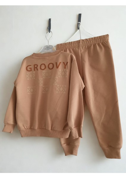 Groovy Baskılı iki iplik Cep Detaylı 2'li Takım