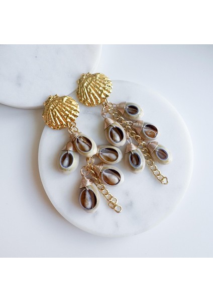 Çelik Deniz Kabuğu Sallatılı Küpe