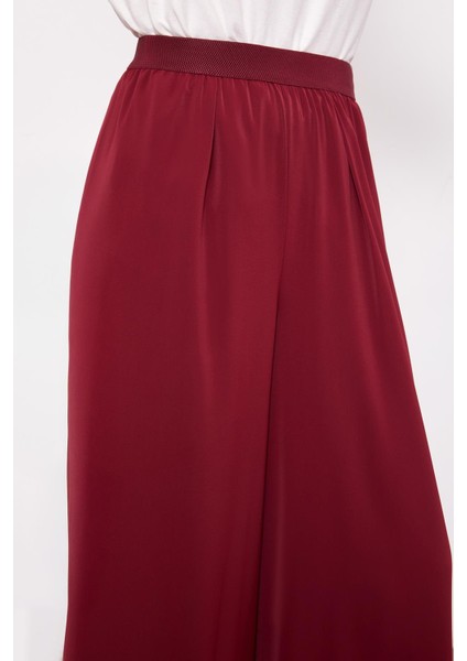 Bordo Bol Paça Beli Lastik Pantolon fırsatları