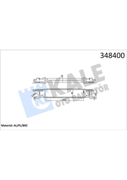 Turbo Radyatörü Intercooler Corsa D Al/pl/brz 450X97X52 55702194-6302080