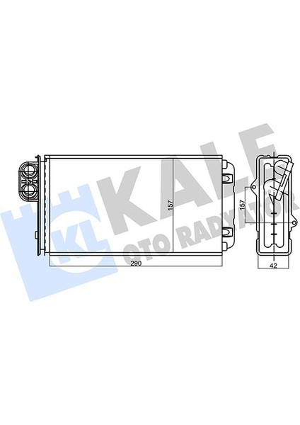 Kalorifer Cıtroen Xm-Peugeot 605 Kalorifer Borusuz Al/mknk 42 mm 644861-95651001