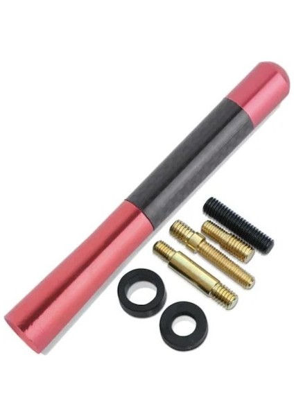 Skoda Felicia Uyumlu Karbon Kırmızı Oto Radio Anteni Çubuk Anten