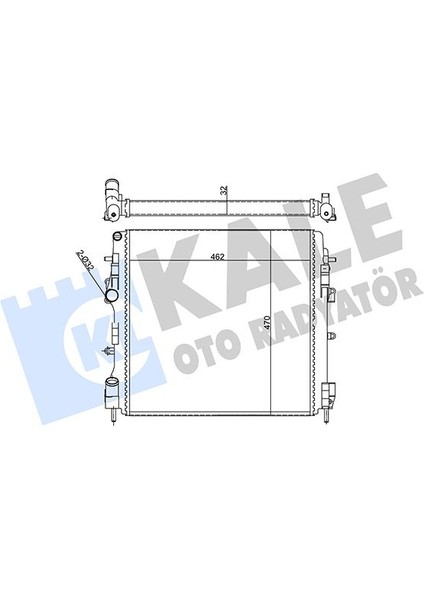 Radyatör Kng 1.5dcı-1.2-1.6 16V-1.9DCI Ac Klimasız Mek 470X460X27 7701473785-8200072713-8200209792