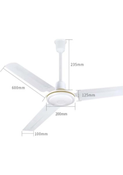 End FC-5624 56 Inc Tavan Vantilatörü 3 Pervane Saç 70 Watt 3 Kademeli 910078