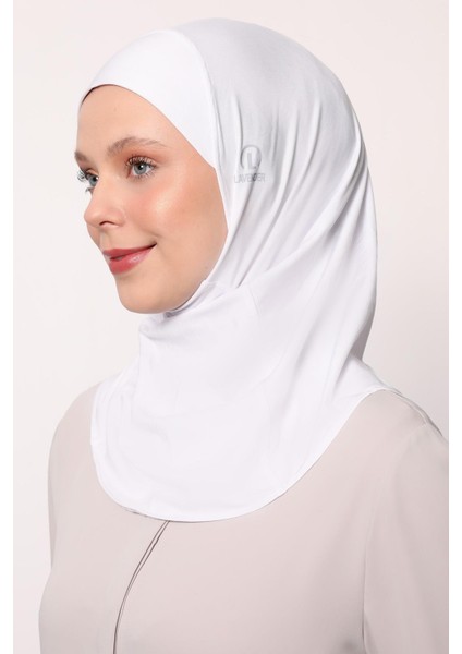 Beyaz Hijab Sport Bone