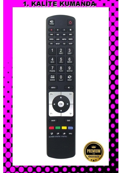 Kumanda --Maza-Mapp 167 Vestel LCD LED Tv Kumandası 125084 EE19