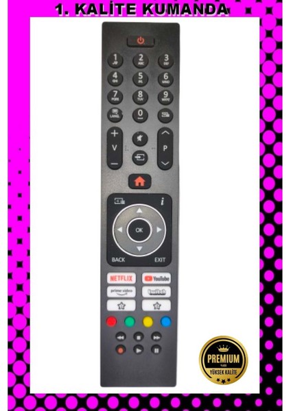 Kumanda --Maza-Mapp 1259 Toshiba Regal 49R7540U Android Tv Kumandası 125085 EE20