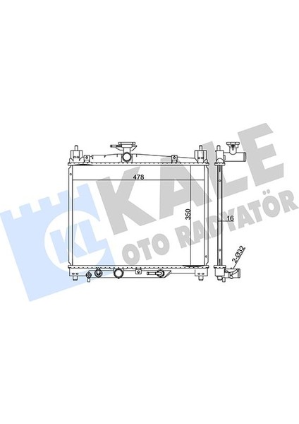 Radyatör Yarıs Al/pl/brz 350X478X16 1640023090