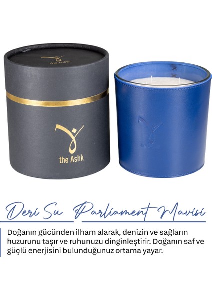 Deri Su Parliament Mavi Bitkisel Mum 1000GR Incir & Yasemin