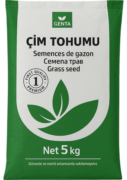 Çim Tohumu 5 kg | Hızlı Çimlenme | Yoğun Kullanıma Uygun, Kaliteli Tohum Karışımı