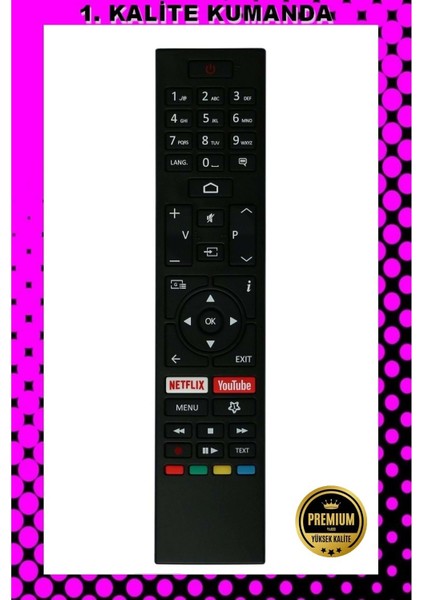 Kumanda --Maza-Mapp 1211 Vestel LCD LED Tv Kumandası 125065 ED16