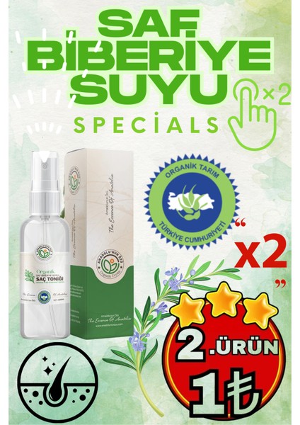 Biberiye Suyu Organik ve Saf 120x2 ml Set