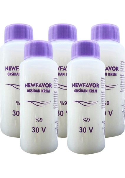 5 Adet Oksidan Krem Saç Boya Sıvısı 9'luk 30 Volüme 60 ml