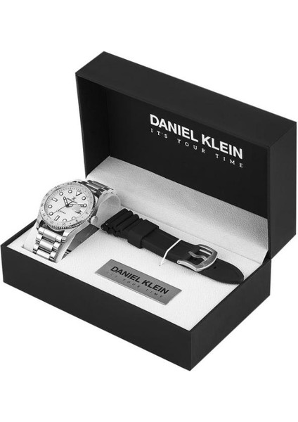 DK.1.13980-7 Klasik Tasarım 5 Atm Suya Dayanıklı Çelik Kaplama Metalik Renk Erkek Kol Saati