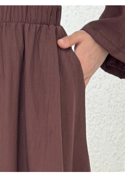Serona Üstü Kimono Etekli Çilek TAKIM-EK556 Kahve