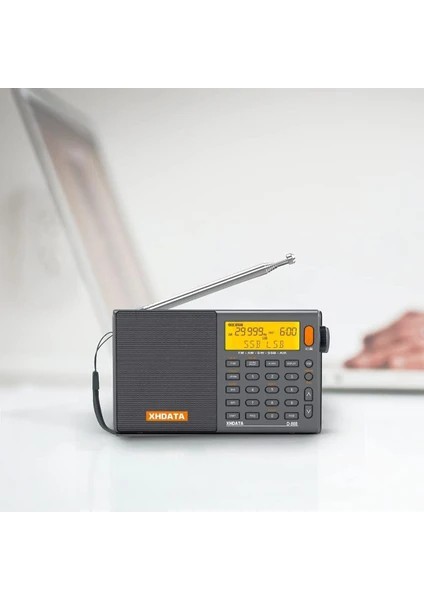 D-808 Taşınabilir Dijital Radyo Fm Stereo/sw/mw/lw Ssb Rds Hava Bandı LCD Ekranlı