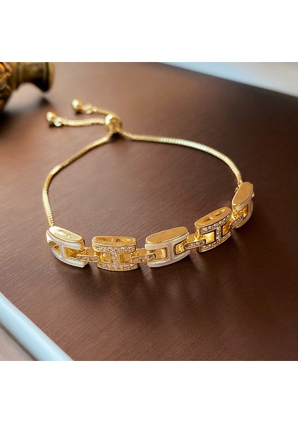 Zirkon Mikro Set Bileklik Retro Mizaç Bileklik Yüz El Aksesuarları (Yurt Dışından)