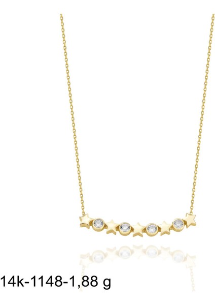 Özel Tasarım 5 Beş Yıldızlı Çok Şık 14 Ayar Altın Kolye fiyatları