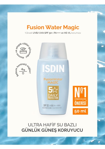 Isdın Fototoprotector Fusion Water Magic SPF50 50ML | Güneş Koruyucu