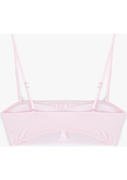 Hafif Destekli Çıkarılabilir Askılı Straplez Bikini Üstü