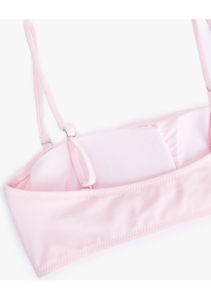 Hafif Destekli Çıkarılabilir Askılı Straplez Bikini Üstü