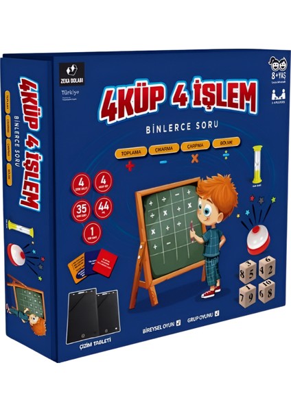 4küp 4 Işlem ( Toplama, Çarpma, Bölme, Çıkarma, Matematik, Bireysel, Grup, Oyun)