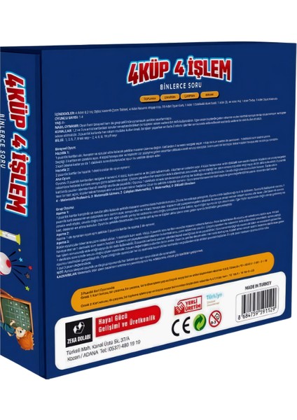 4küp 4 Işlem ( Toplama, Çarpma, Bölme, Çıkarma, Matematik, Bireysel, Grup, Oyun) fiyatları