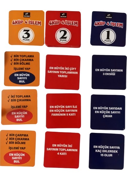 4küp 4 Işlem ( Toplama, Çarpma, Bölme, Çıkarma, Matematik, Bireysel, Grup, Oyun)