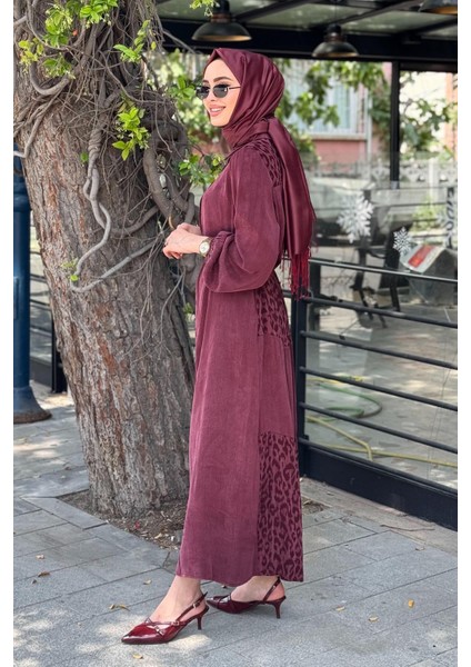 Nurcan Çetin Elbise 25153 Bordo