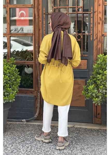 New Tera Gömlek HLY0125Y108.001 Yağ Yeşili fırsatları
