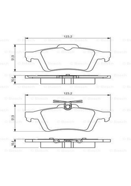Fren Balatası Seti; Arka Opel Vectra 2.2 Dtı Caravan 9/2003 - 9/2005 86 Kw Z02