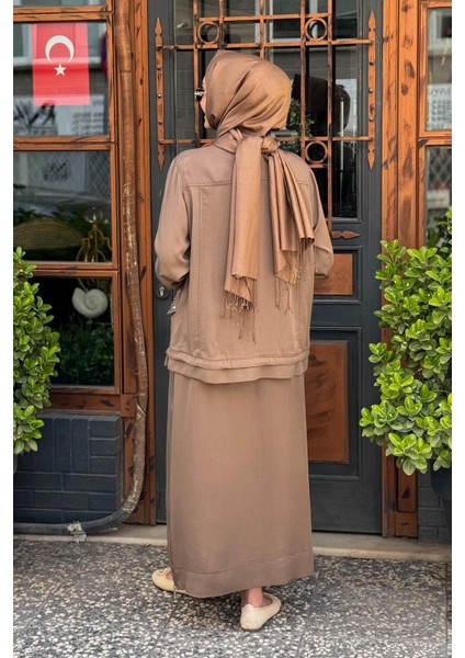 Nurcan Çetin Etekli Takım 25411 Kahve