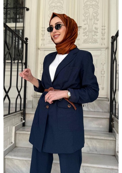 Pantolonlu Takım KA-B25-16053 Koyu Lacivert modelleri