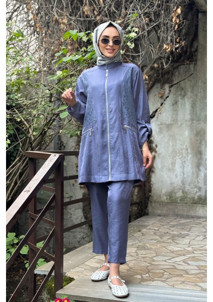 Nurcan Çetin Pantolonlu Takım 25426 Indigo