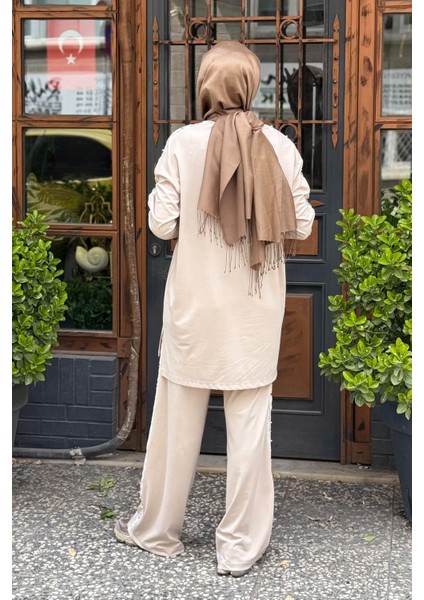 Pantolonlu Takım S-5983 Bej fırsatları