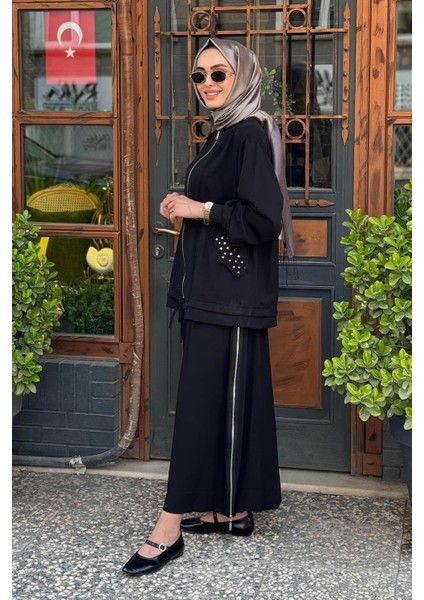 Nurcan Çetin Etekli Takım 25411 Siyah