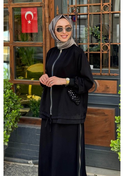 Nurcan Çetin Etekli Takım 25411 Siyah