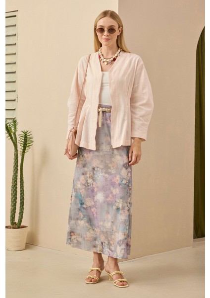 Pamuk Keten Ceket Soft Pembe fiyatları