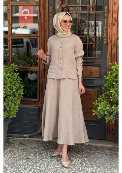 Etekli Takım T25Y-8048 Bej