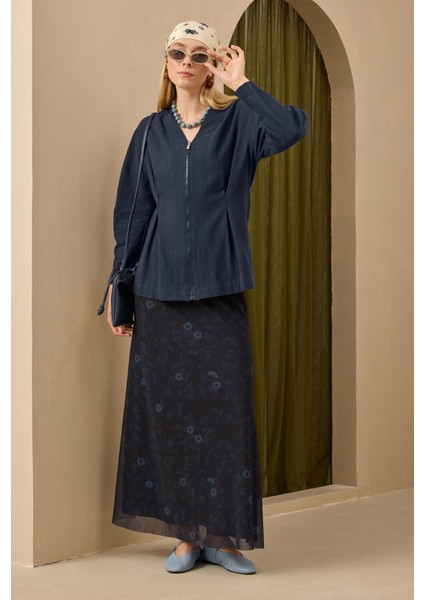 Pamuk Keten Ceket Gece Mavi fiyatları