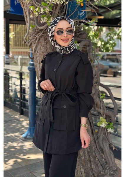 Nurcan Çetin Pantolonlu Takım 25416 Siyah