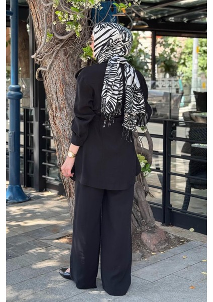 Nurcan Çetin Pantolonlu Takım 25416 Siyah