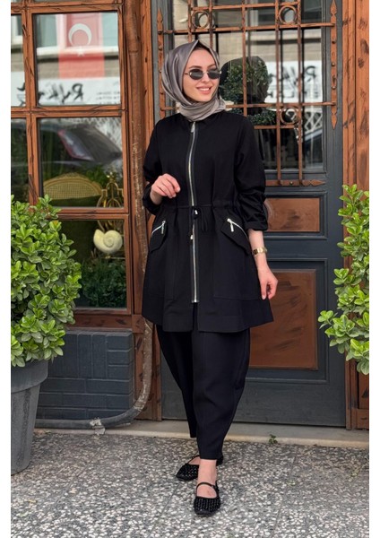 Nurcan Çetin Pantolonlu Takım 25403 Siyah