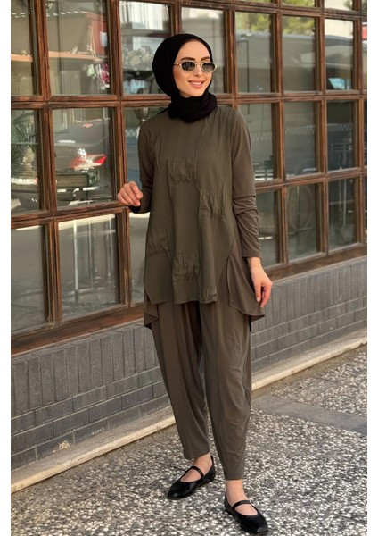 Nurcan Çetin Pantolonlu Takım 24460A Haki