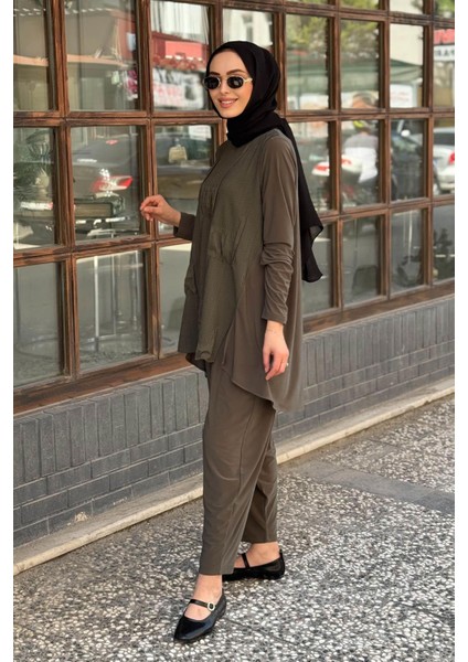 Nurcan Çetin Pantolonlu Takım 24460A Haki