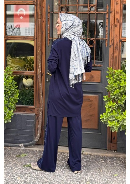 Pantolonlu Takım S-5983 Lacivert fırsatları
