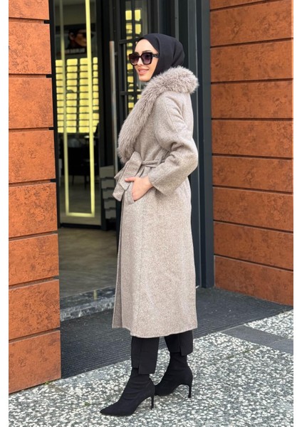 Premium Yün Çıkarılabilir Kürklü Kaban KA-A23-17025A Taş fiyatları