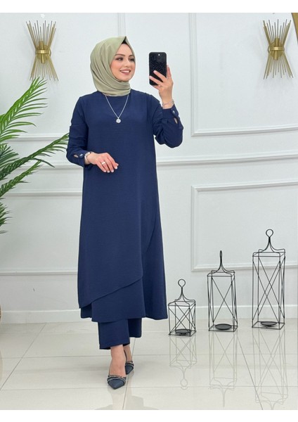 Hümazen Takım Ayrobin Kumaş Yazlık Tesettür ST2164