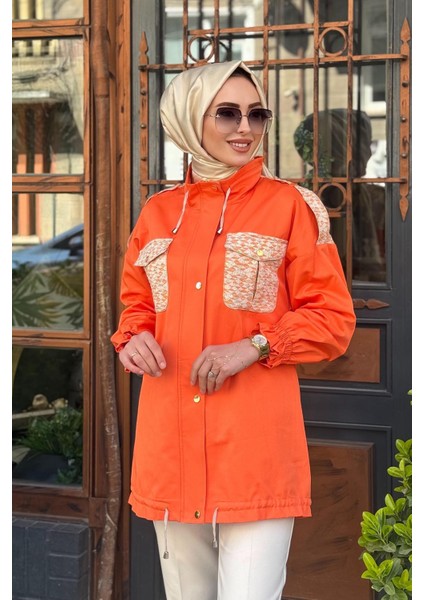 Ceket KA-B25-13039 Turuncu
